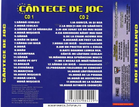 Cantece De Joc 2xCD [ALBUM] - dortom - Muzica populara