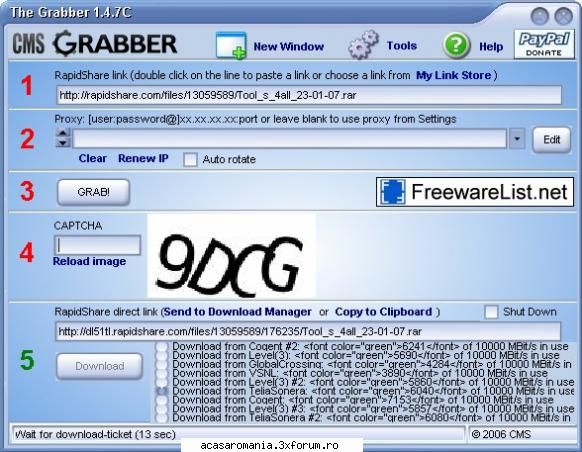 RapidShare Grabber 1.4.7 C - RapidShare Grabber 1.4.7 C Softina for the - Software