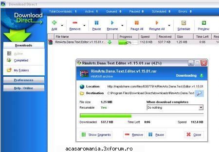 Rapidshare Download Direct 1.14 - Rapidshare Download Direct 1.14 Acesta o sa va - Software